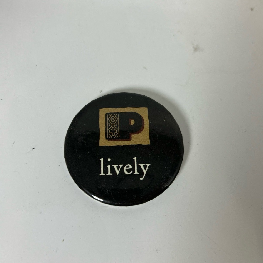 Pc Computing Pinback Button Black Advertising Col… - image 1